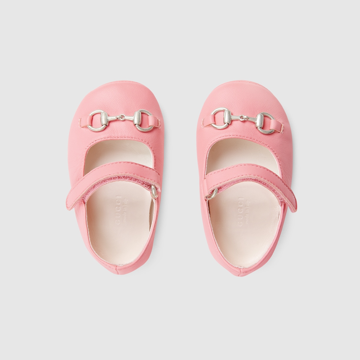 GUCCI Baby Ballet Flat With Horsebit Pink Leather