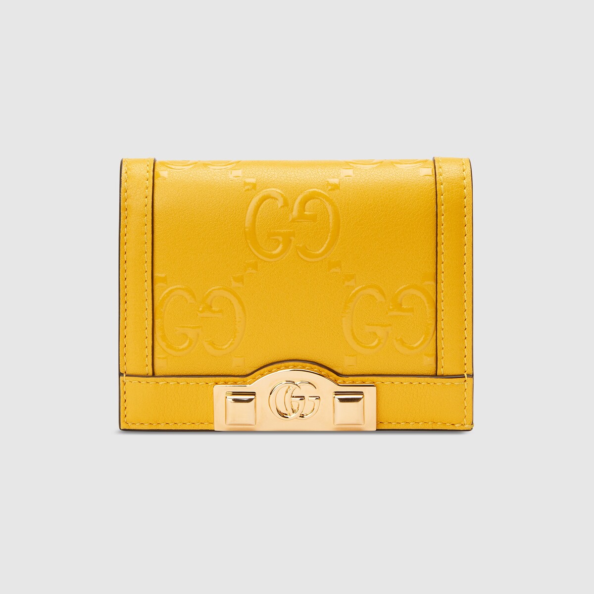 GG card case wallet in yellow leather GUCCI® NL