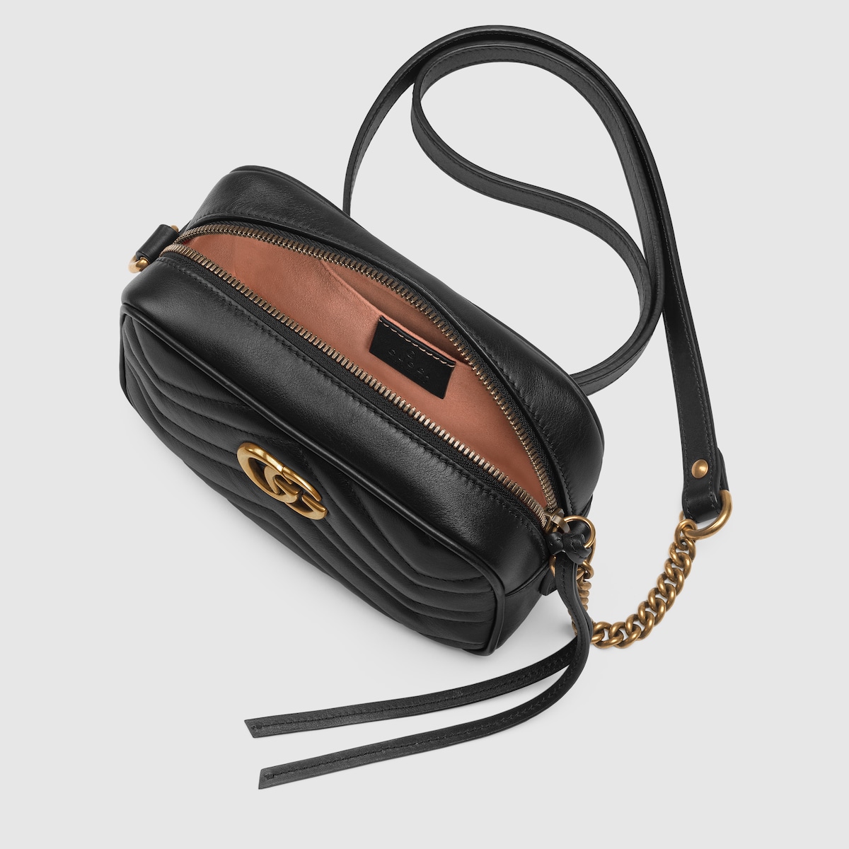 Mini borsa GG Marmont matelasse in black leather GUCCI CH