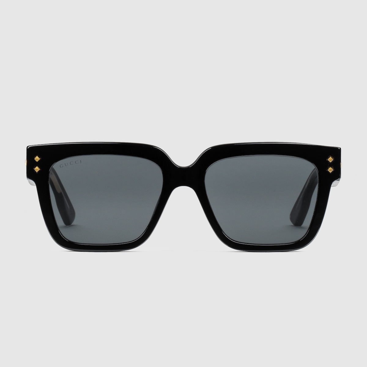 Rectangular frame sunglasses in black acetate | GUCCI® US