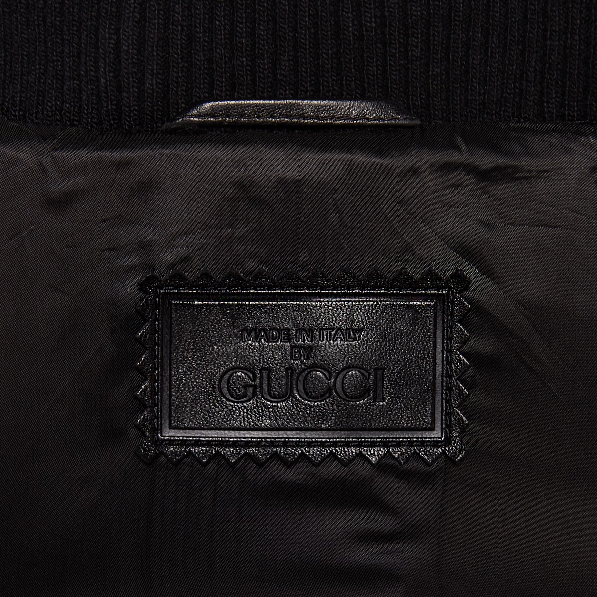 GG leather bomber jacket in black | GUCCI® US