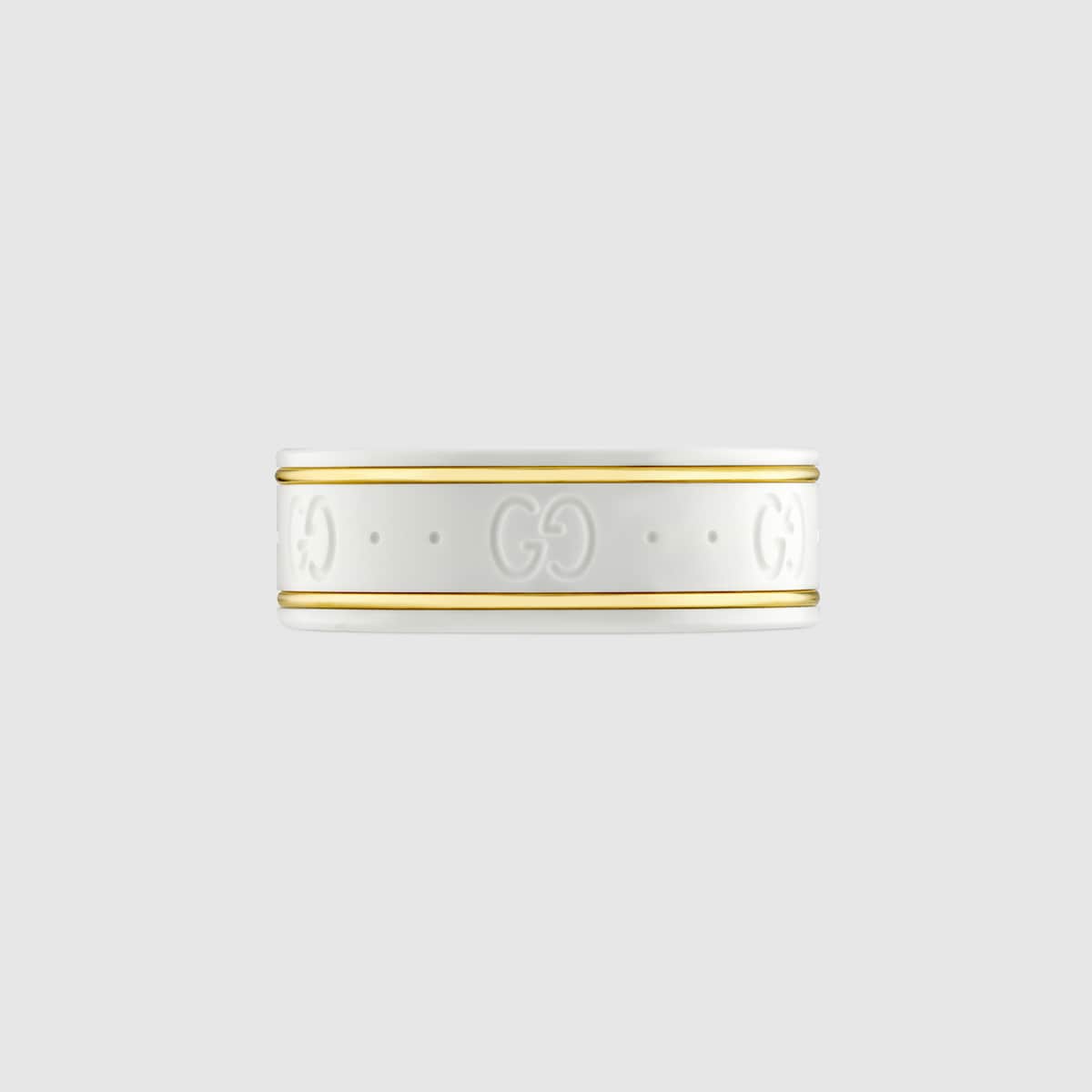 18k Yellow Gold And White Icon Ring | GUCCI® US