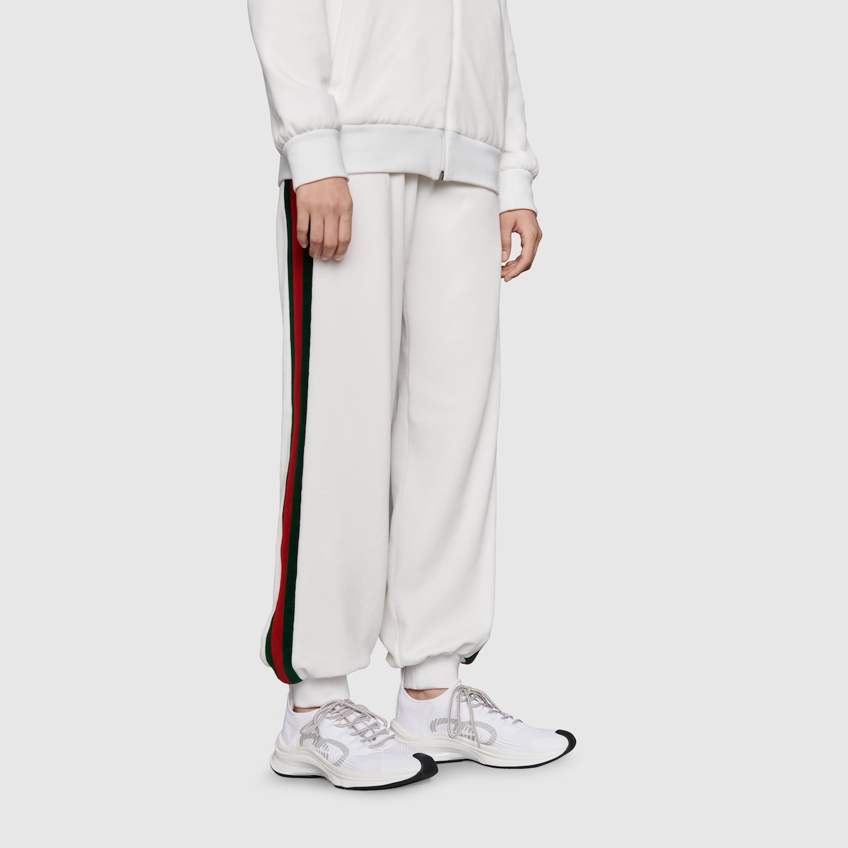 Women's Gucci Run sneaker in white fabric GUCCI® US