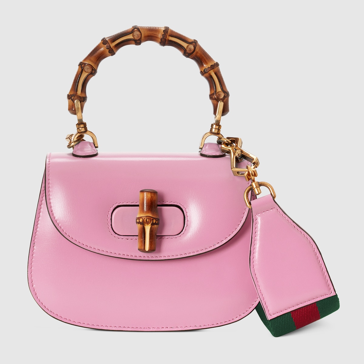 Gucci ハンドバッグ ピンク グッチ バンブー 1947〕ミニバッグ ・ピンク レザー | GUCCI公式