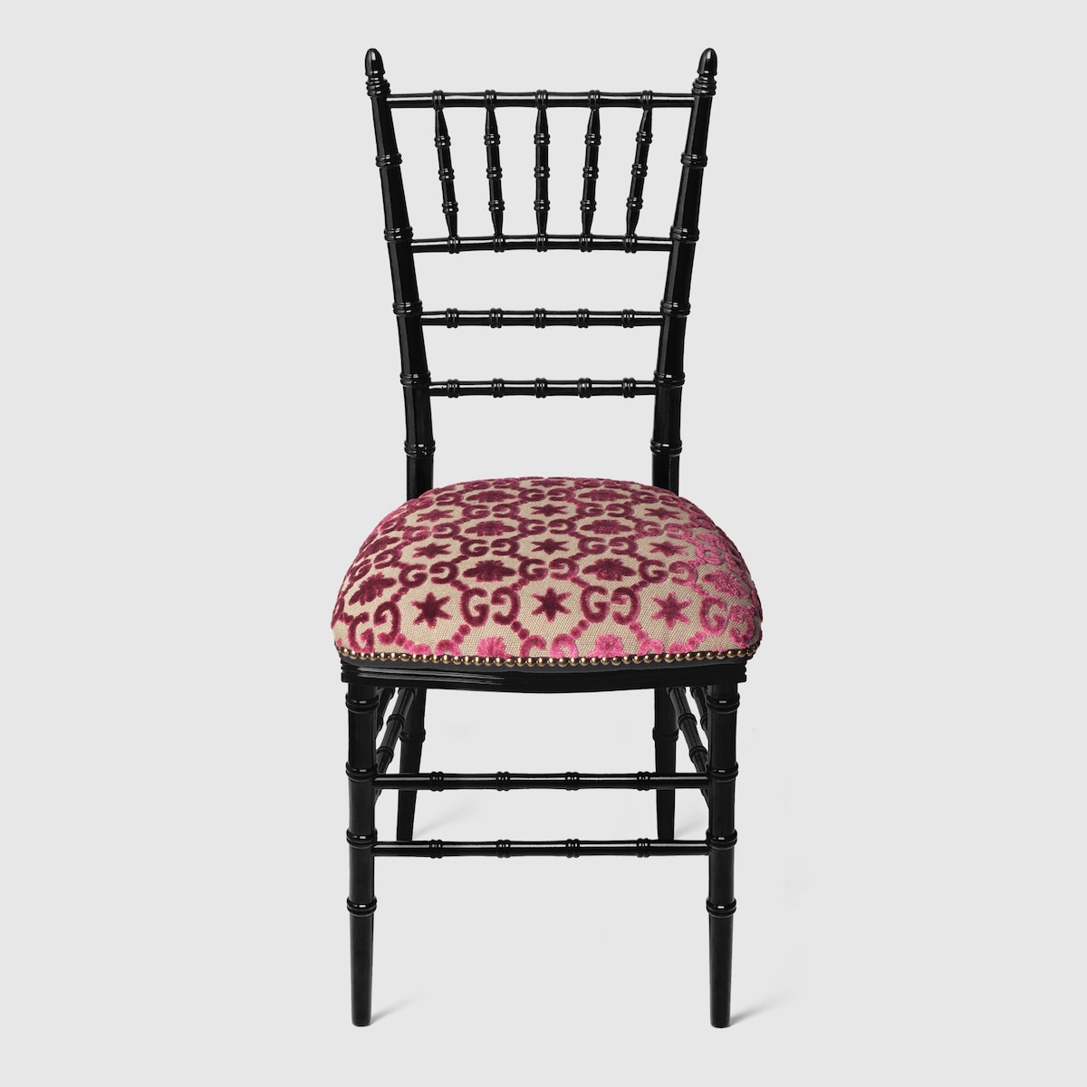 Chiavari chair with GG jacquard in pink and beige GG