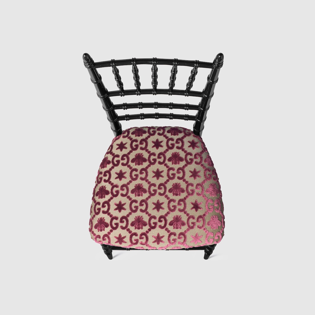 Chiavari chair with GG jacquard in pink and beige GG