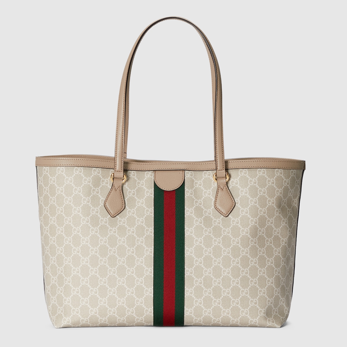 Gucci Ophidia 38cm Bag Beige White Leather Canvas 244453 main image 0