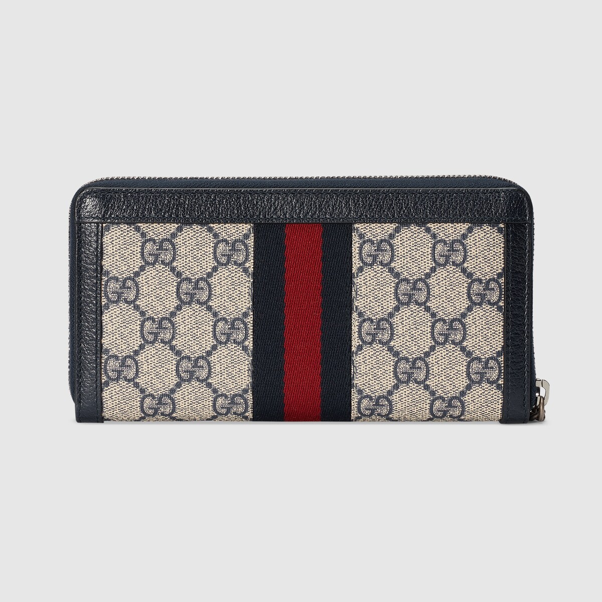Ophidia zip around wallet in beige and blue Supreme | GUCCI® US