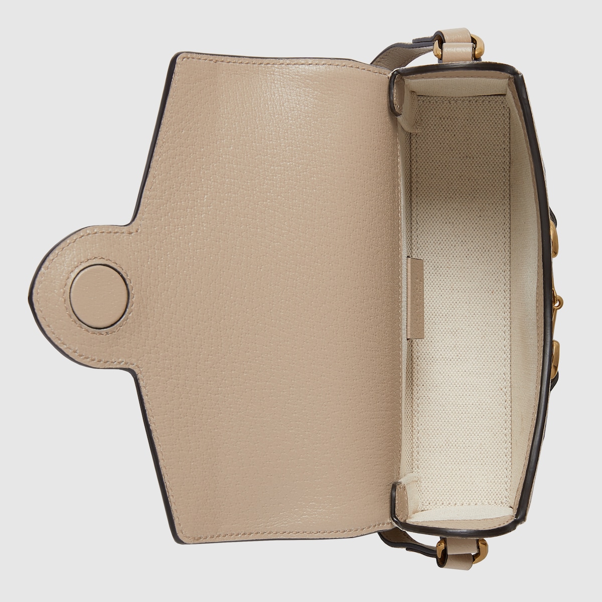 Gucci Horsebit 1955 mini bag in beige and white GG Supreme