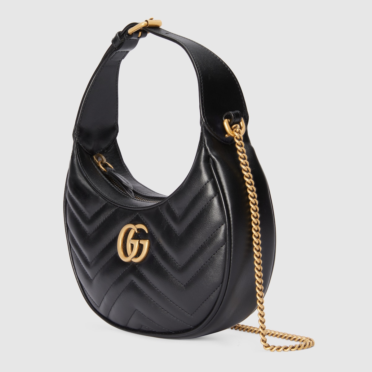 GG Marmont small shoulder bag in black leather | GUCCI® US 
