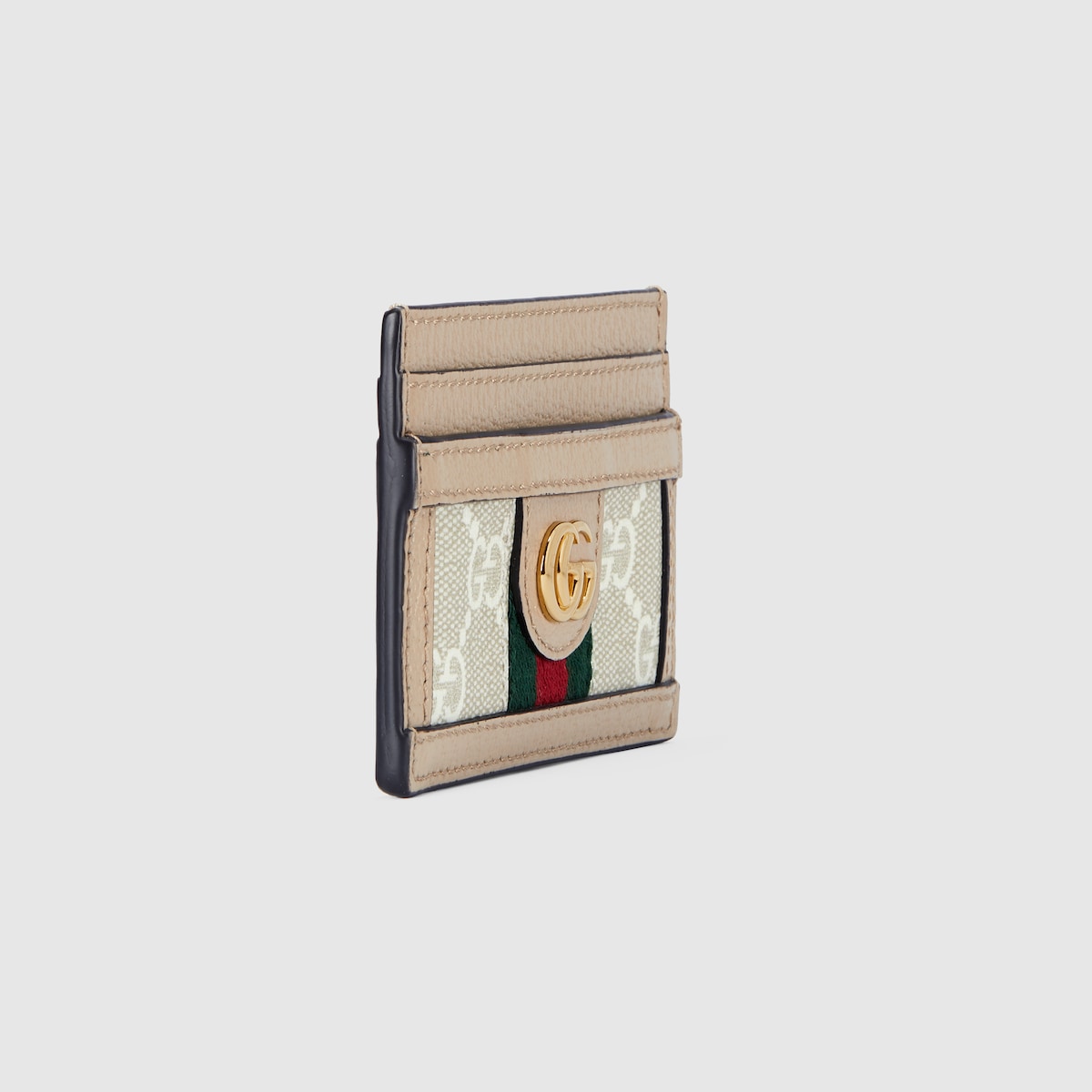Ophidia card case in beige and white Supreme | GUCCI® CA