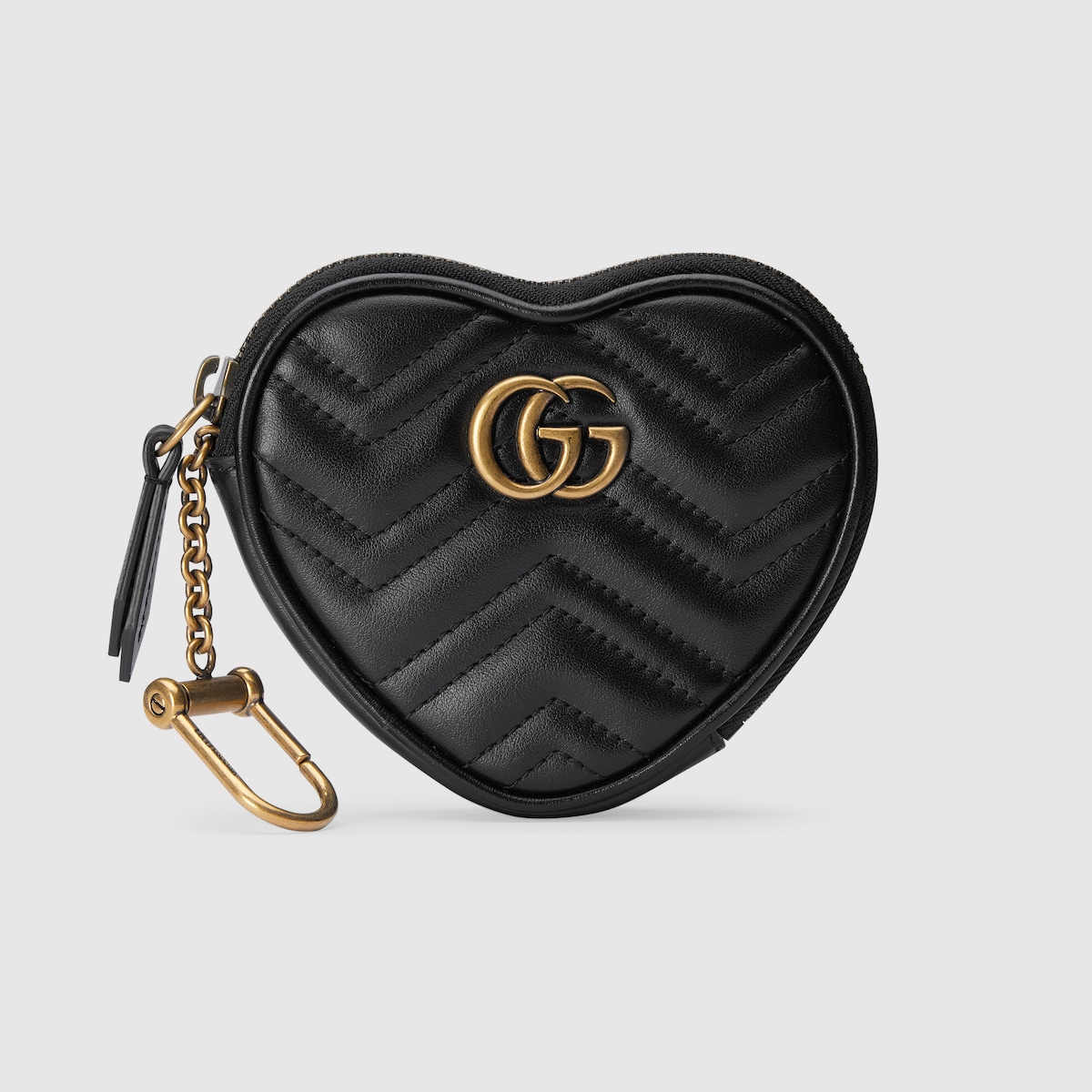 GUCCI コインケース ブラック レザー ダブルG ハートシェイプコインケース ・ブラック レザー | GUCCI公式