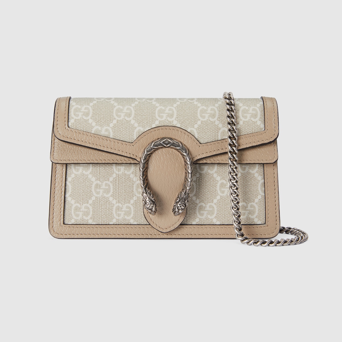 GUCCI ディオニュソス スーパーミニショルダーバッグ ベージュ Dionysus mini bag in beige and white GG Supreme | GUCCI® CA