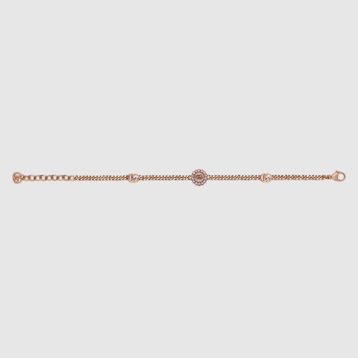 Double G flower bracelet in rose gold toned metal GUCCI US