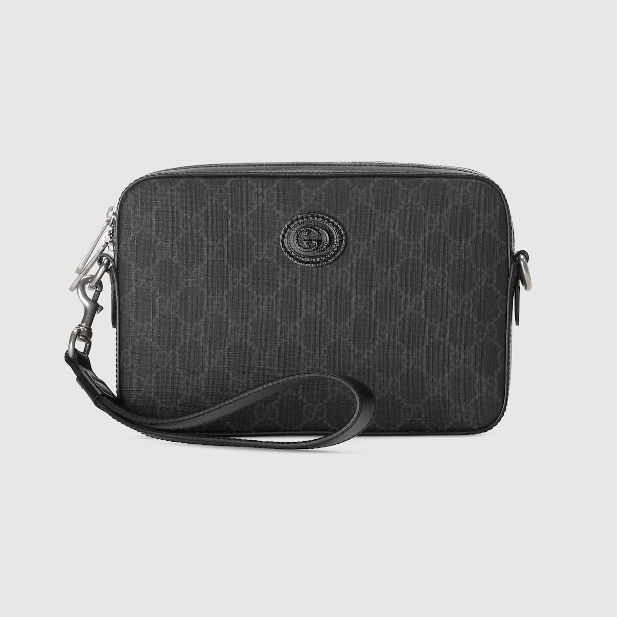 Small crossbody bag with Interlocking G in black Supreme GUCCI UK