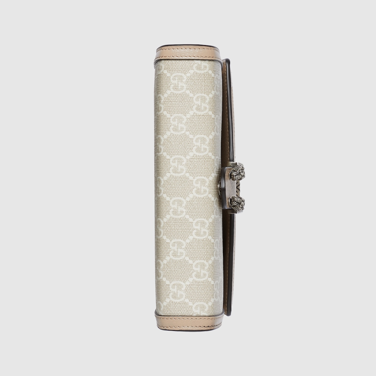 Dionysus wallet on chain in beige and white GG Supreme