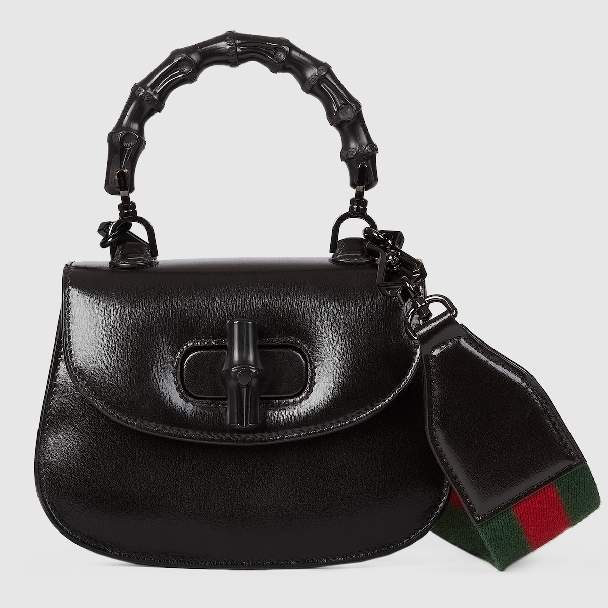 ロペ様 値下げ GUCCI バンブー バッグ ブラック グッチバンブー 2WAYバッグ 黒 ゴールド金具 レディース カーフ