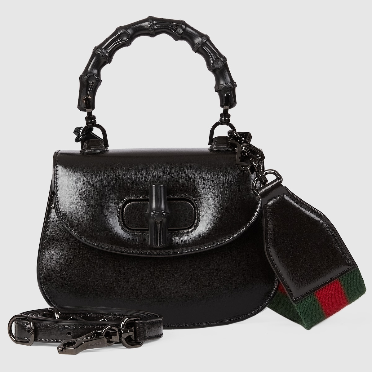 Gucci Bamboo 1947 mini bag in black leather | GUCCI® US