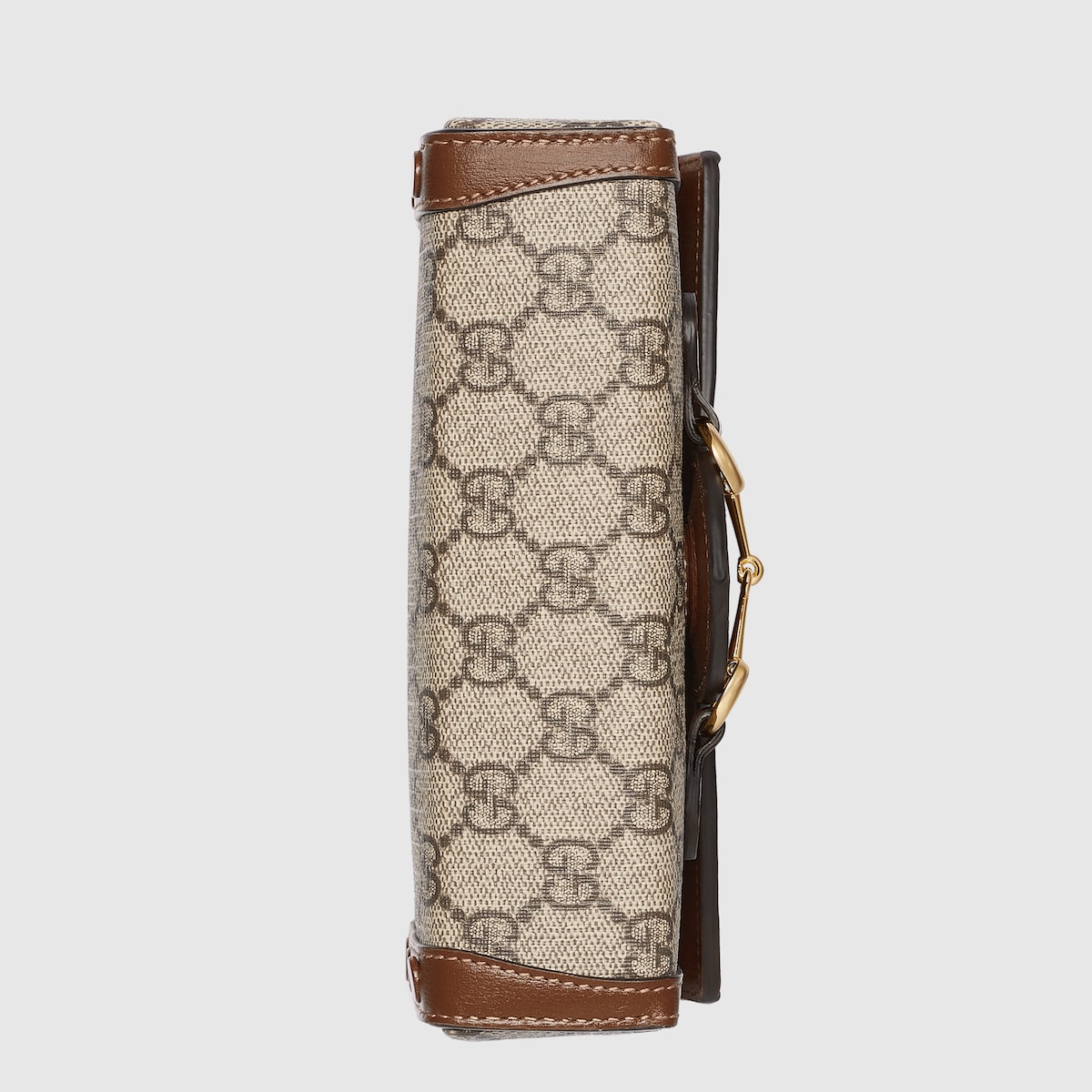 Gucci Horsebit 1955 mini bag in beige and dark brown GG Supreme - thumbnail 6
