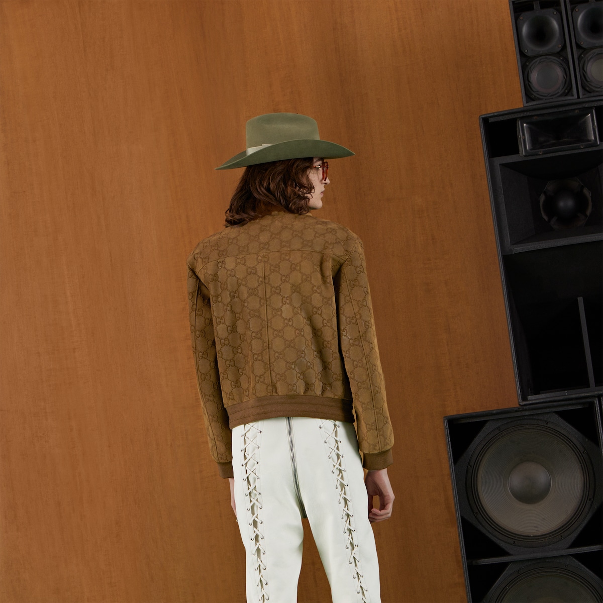 Gucci brown leather jacket sales