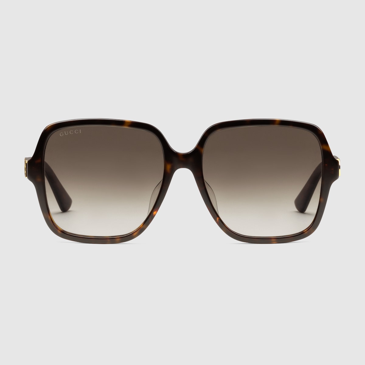 Low nose bridge fit rectangular sunglasses in dark