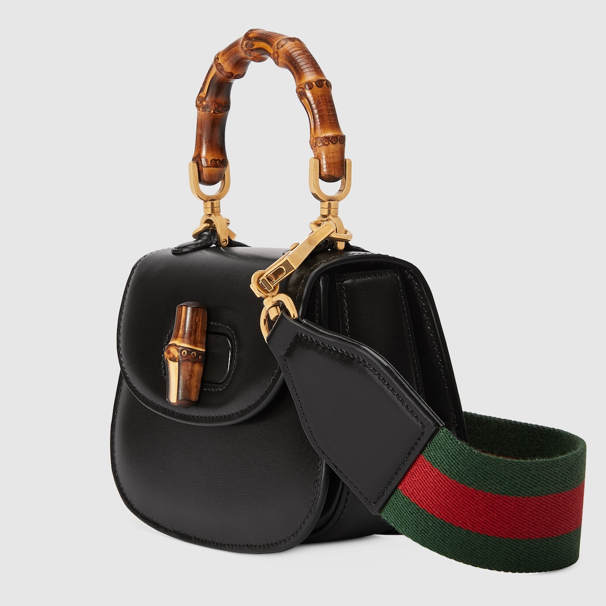 Gucci Bamboo 1947 mini bag in black leather | GUCCI® US