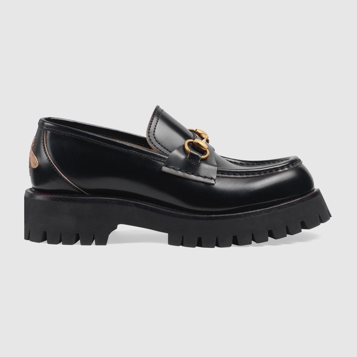 Mocassins cuir avec Mors et semelle crantee en cuir noir GUCCI Canada