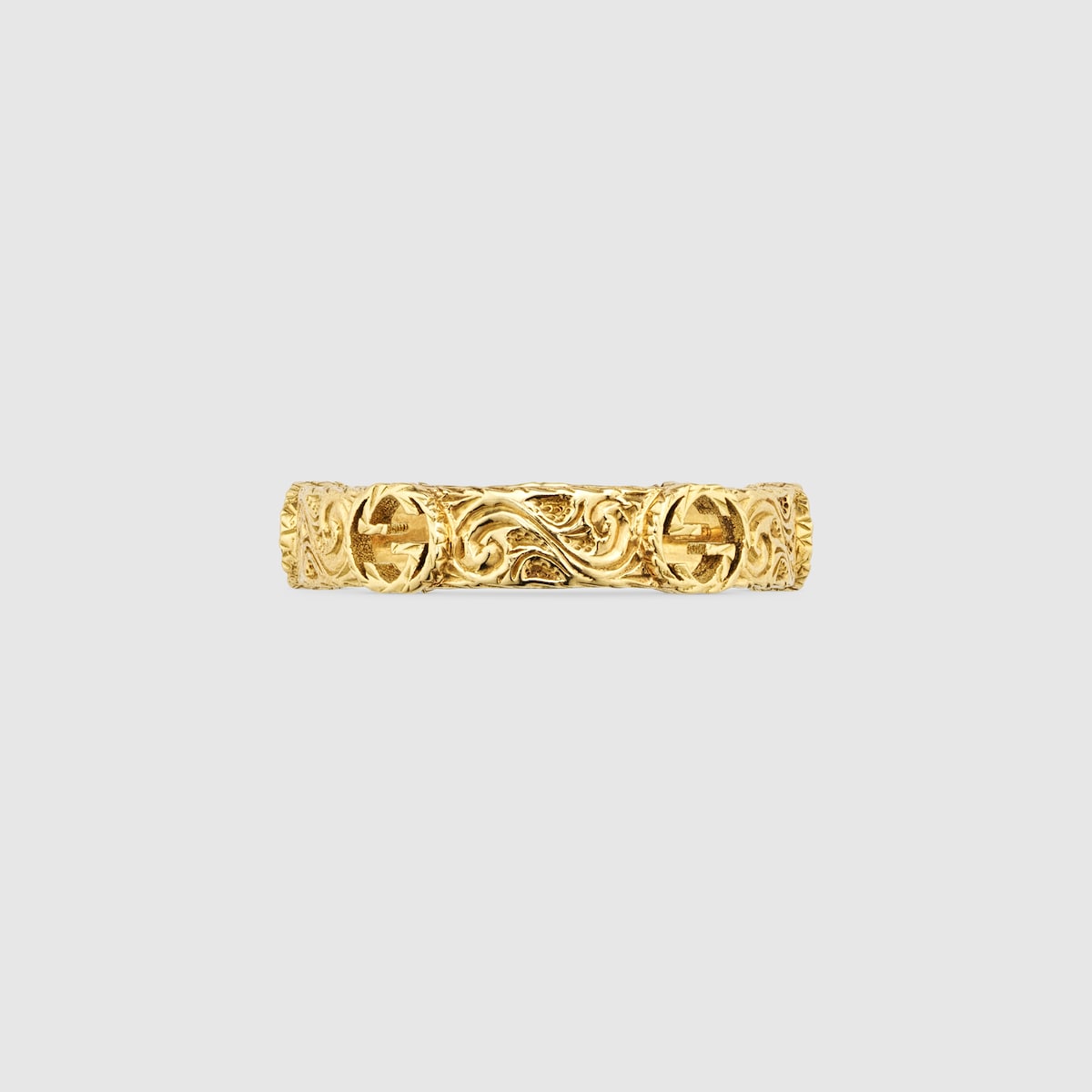 Gucci Interlocking ring in 18k yellow gold | GUCCI® US