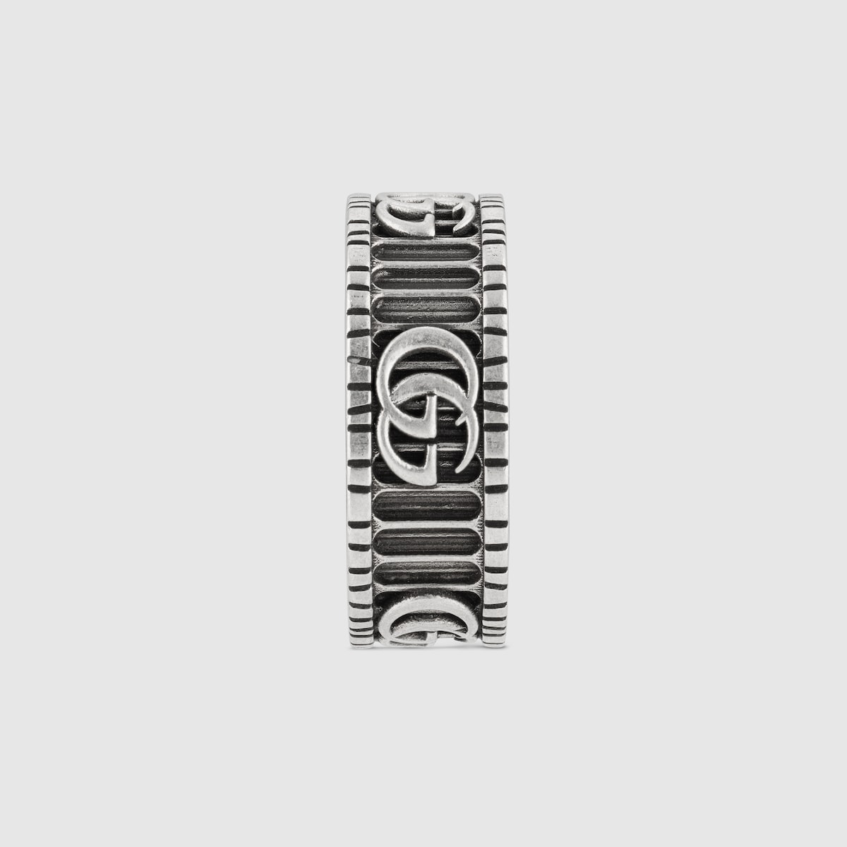 25SS グッチ GG Marmont interlinking wide ring リング GG Marmont interlinking wide ring in yellow gold-toned metal