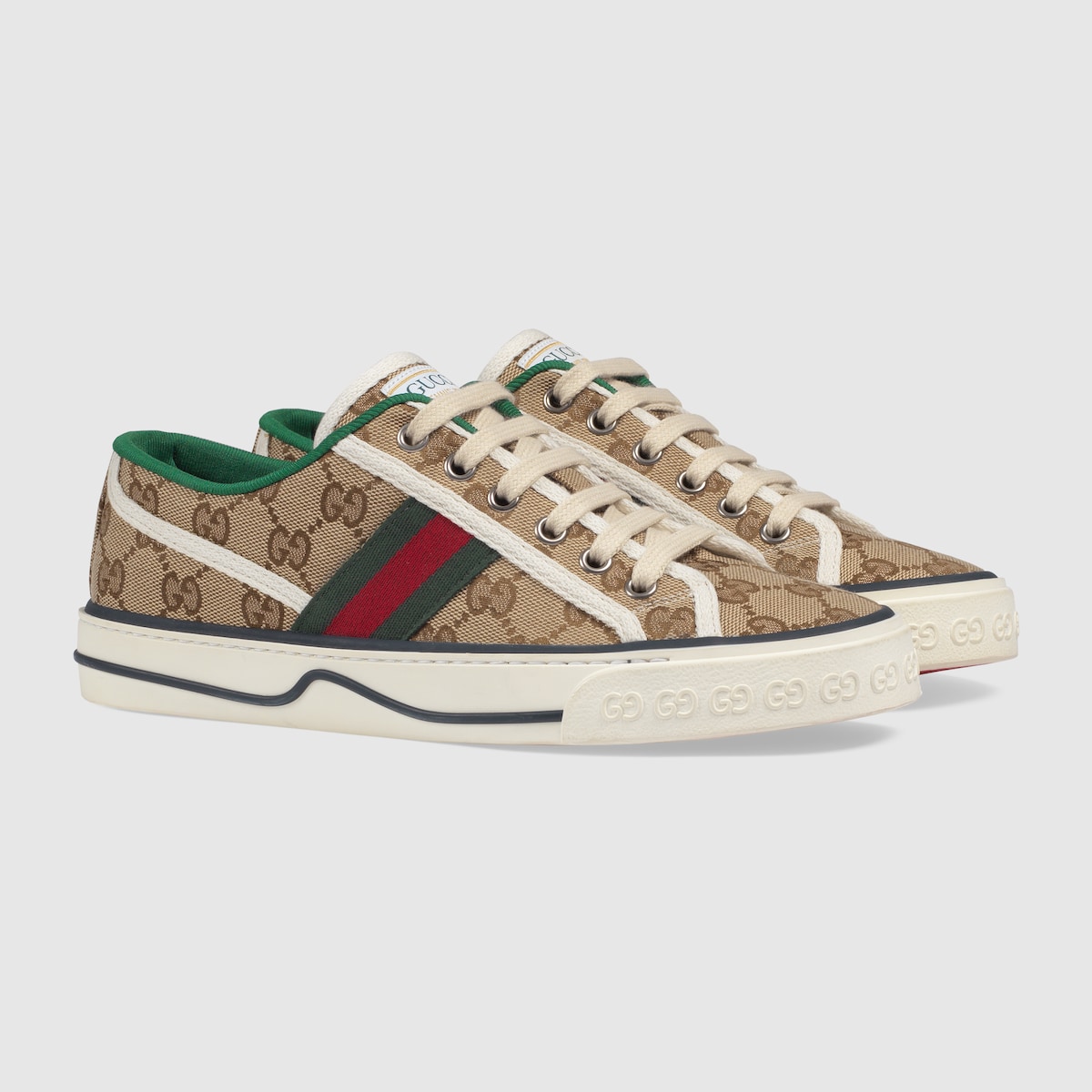 Women s Gucci Tennis 1977 sneaker in beige ebony original GG canvas GUCCI Canada