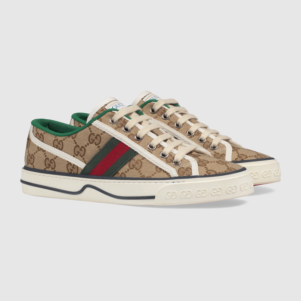 スニーカー GUCCI GUCCI TENNIS 1977 SNEAKERS Women's Gucci Tennis 1977 trainer in beige/ebony original GG