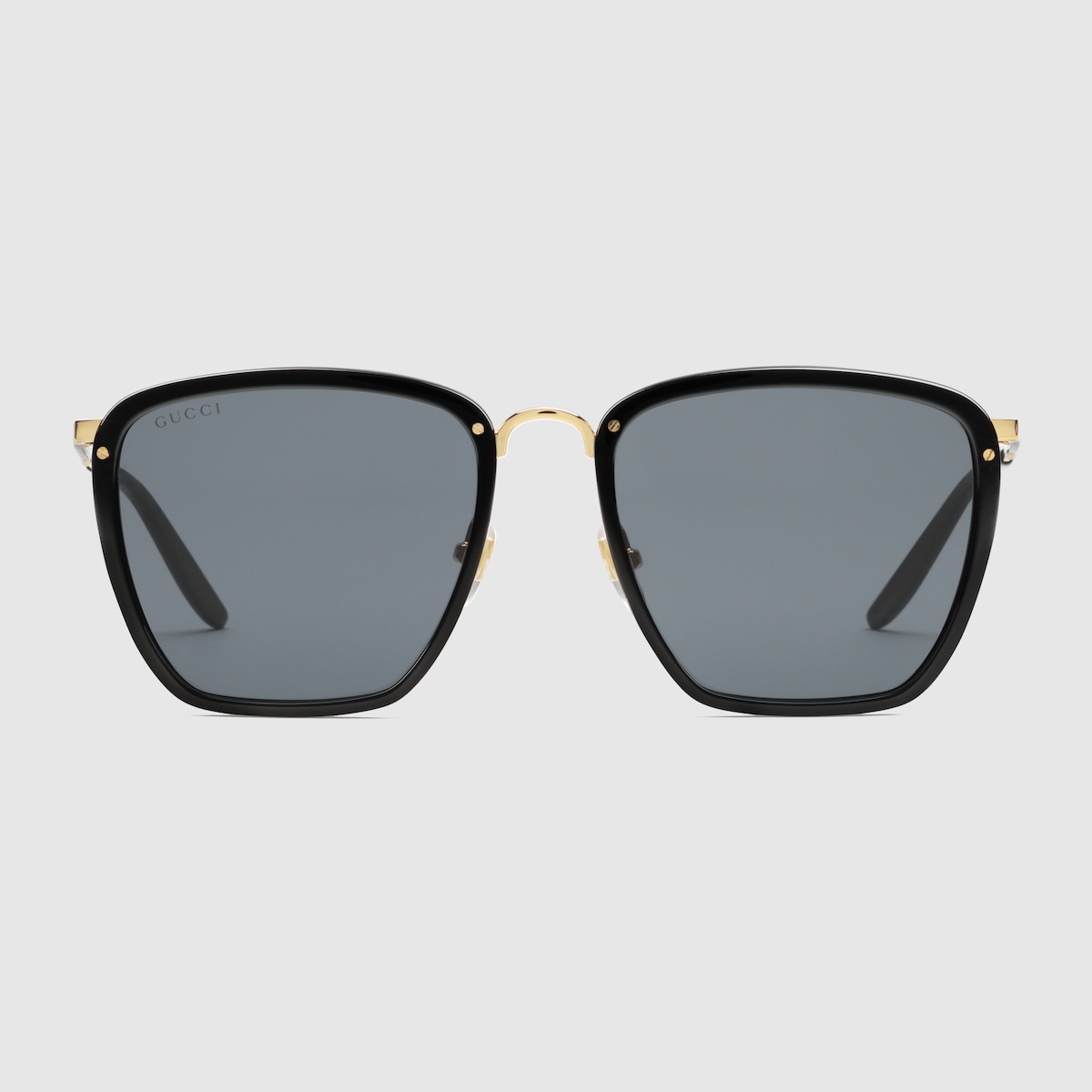 Square acetate and metal sunglasses in black acetate GUCCI Canada