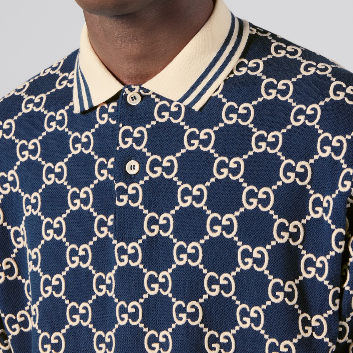 Gucci Cotton Piquet Polo T-Shirt With Embroidery 'Off white
