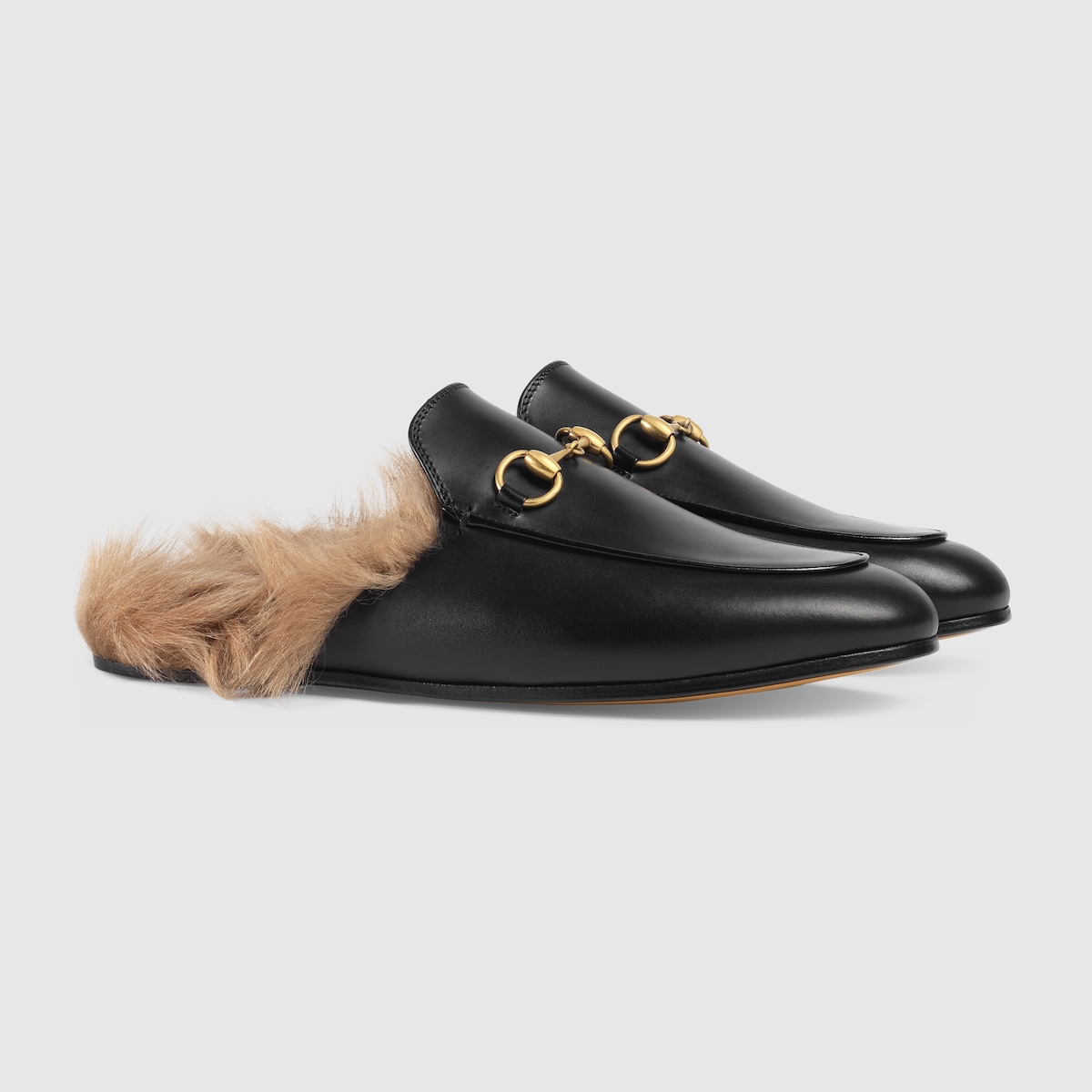 2015 Re-Edition women's Princetown in black leather | GUCCI® CA