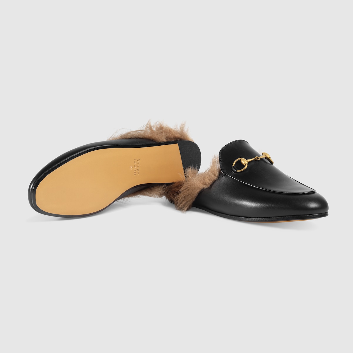 2015 Re-Edition women's Princetown in black leather | GUCCI® US