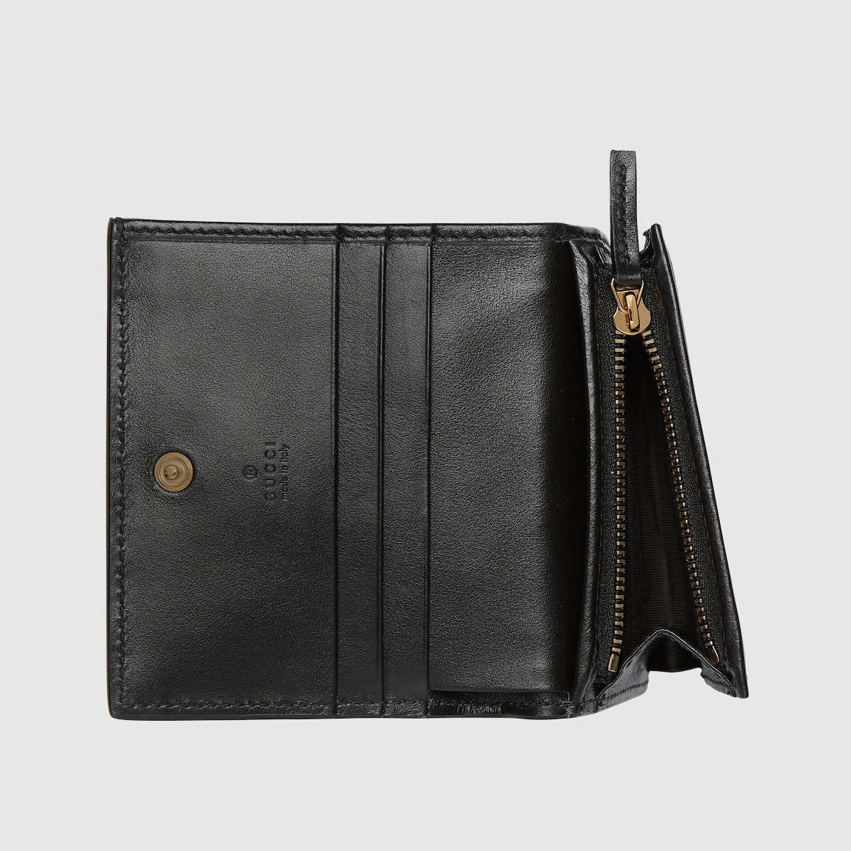 GG Matelasse card case wallet in black leather GUCCI US