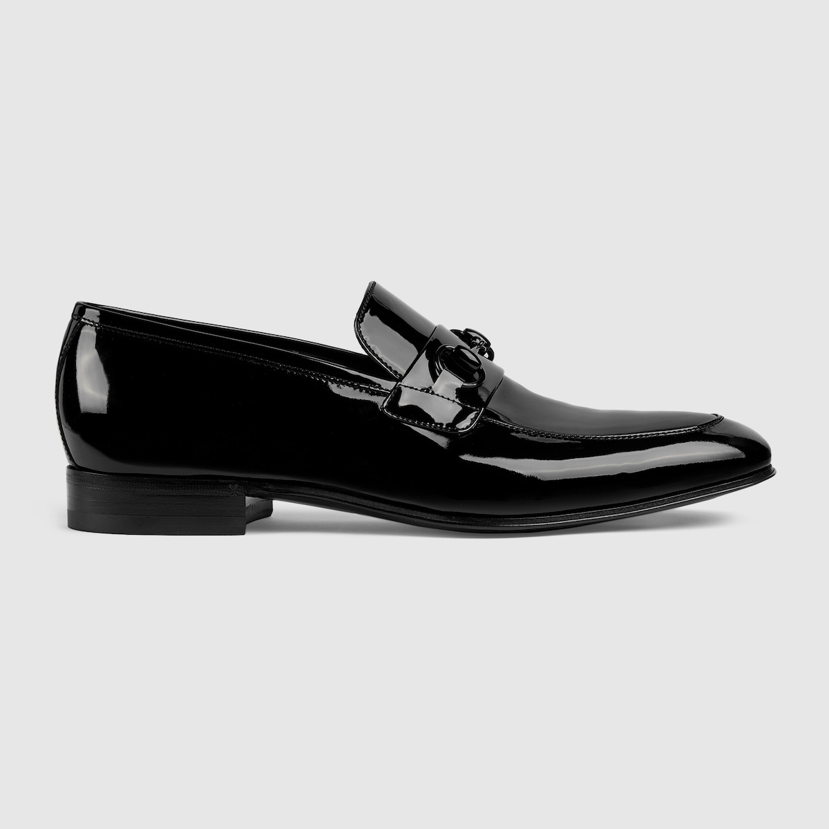 Men s loafer with Horsebit in black patent leather GUCCI US