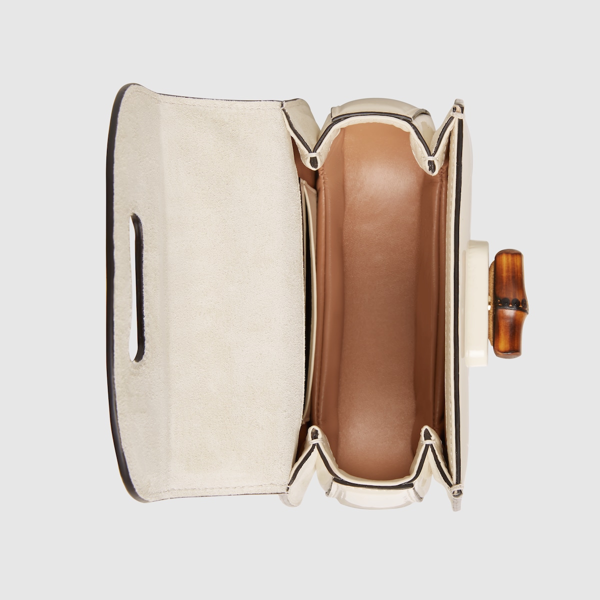 グッチ バンブー 1947〕ミニバッグ ・ホワイト パテントレザー グッチ バンブー 1947〕ミニバッグ ・ホワイト パテントレザー