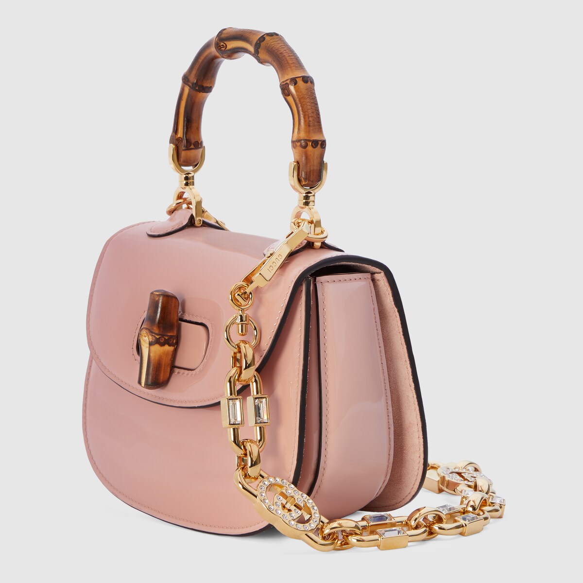 SA ®غوتشي ‎Gucci Bamboo 1947 mini top handle bag in light pink patent