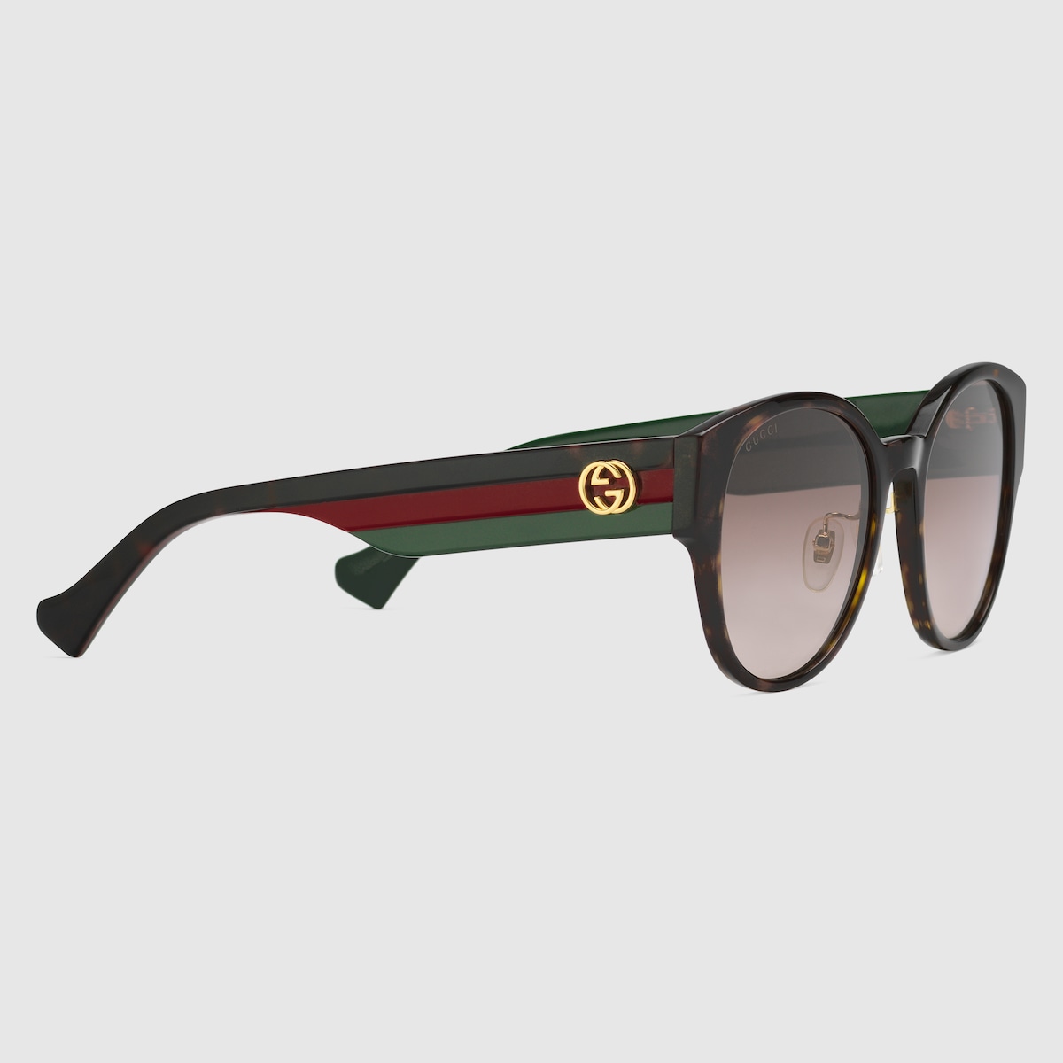 Geometric frame sunglasses in dark brown GUCCI SG