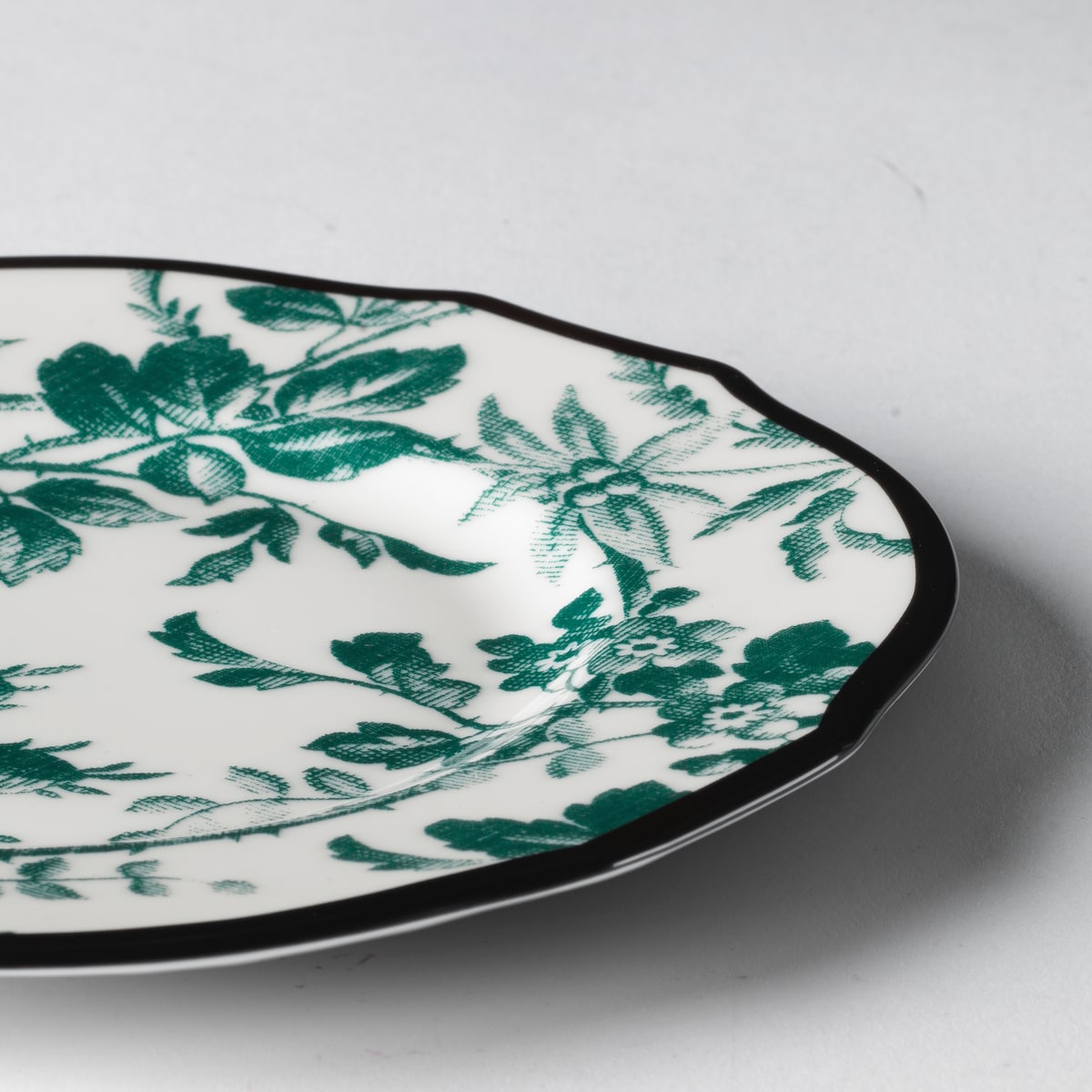 Green Herbarium Accent Plate, Set Of Two