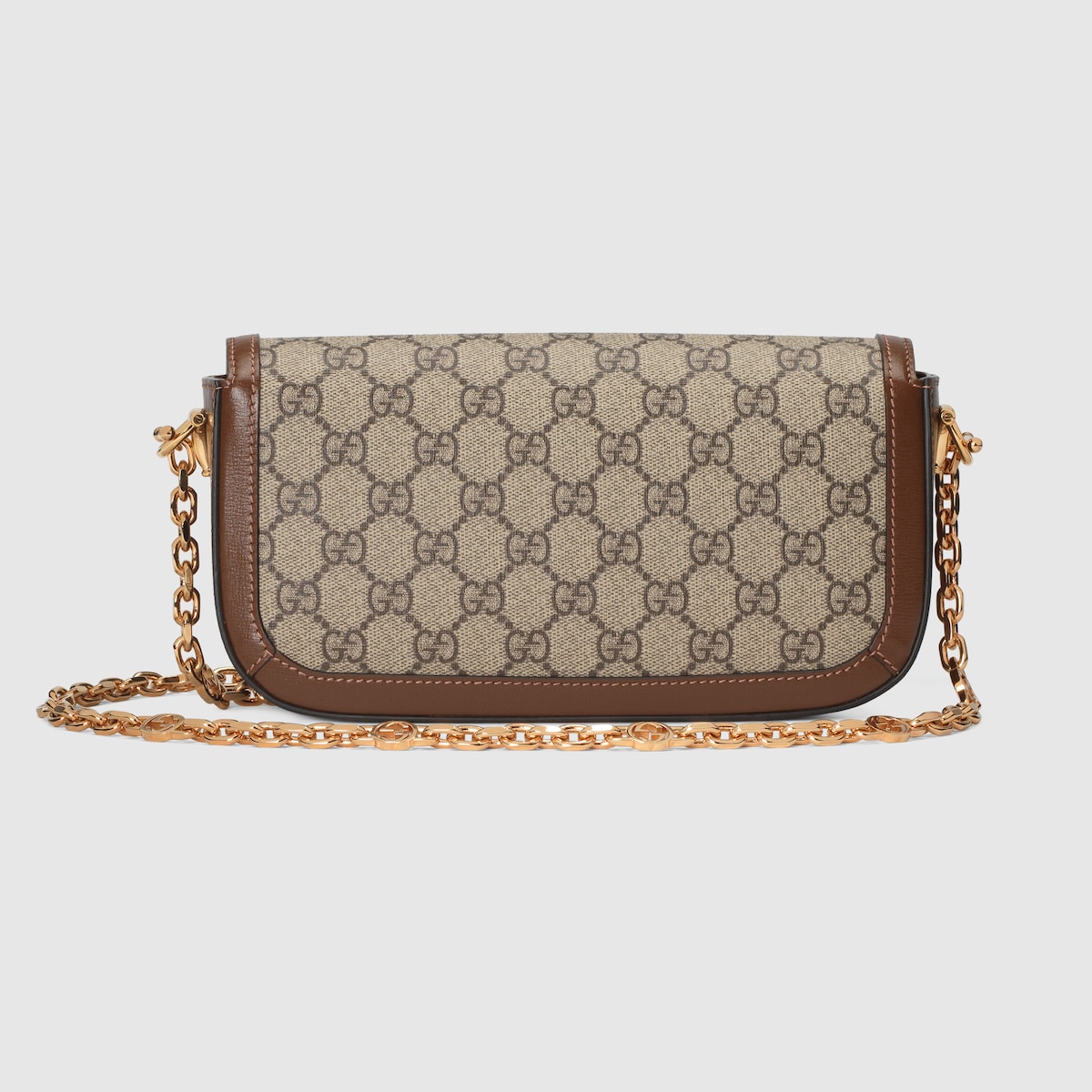 良品 GUCCI グッチ GG シェリーライン セカンドバッグ PVC ネイビー