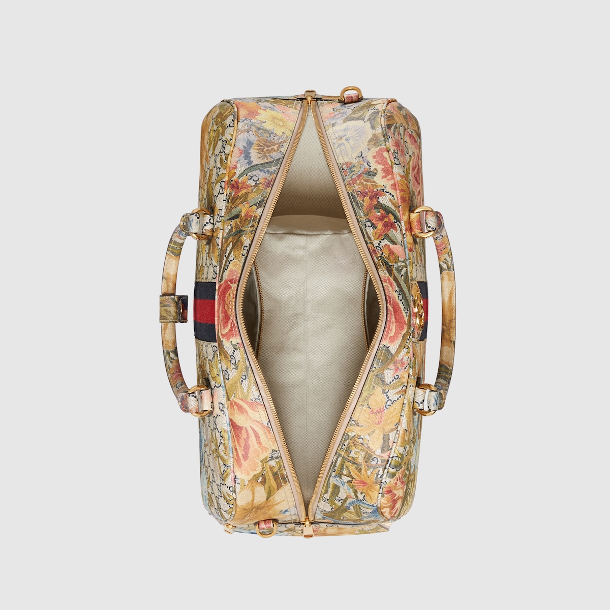 Gucci floral duffle bag deals