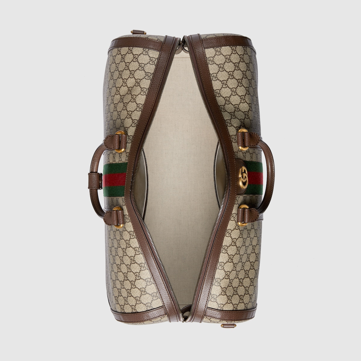 Sac de voyage Gucci Savoy grande taille en toile Supreme beige et ebene GUCCI FR