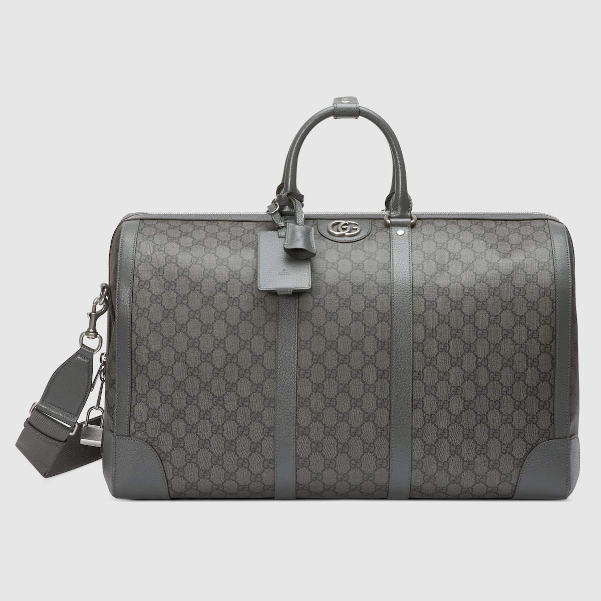 GUCCI Ophidia Large Duffle Bag Grey GG Canvas