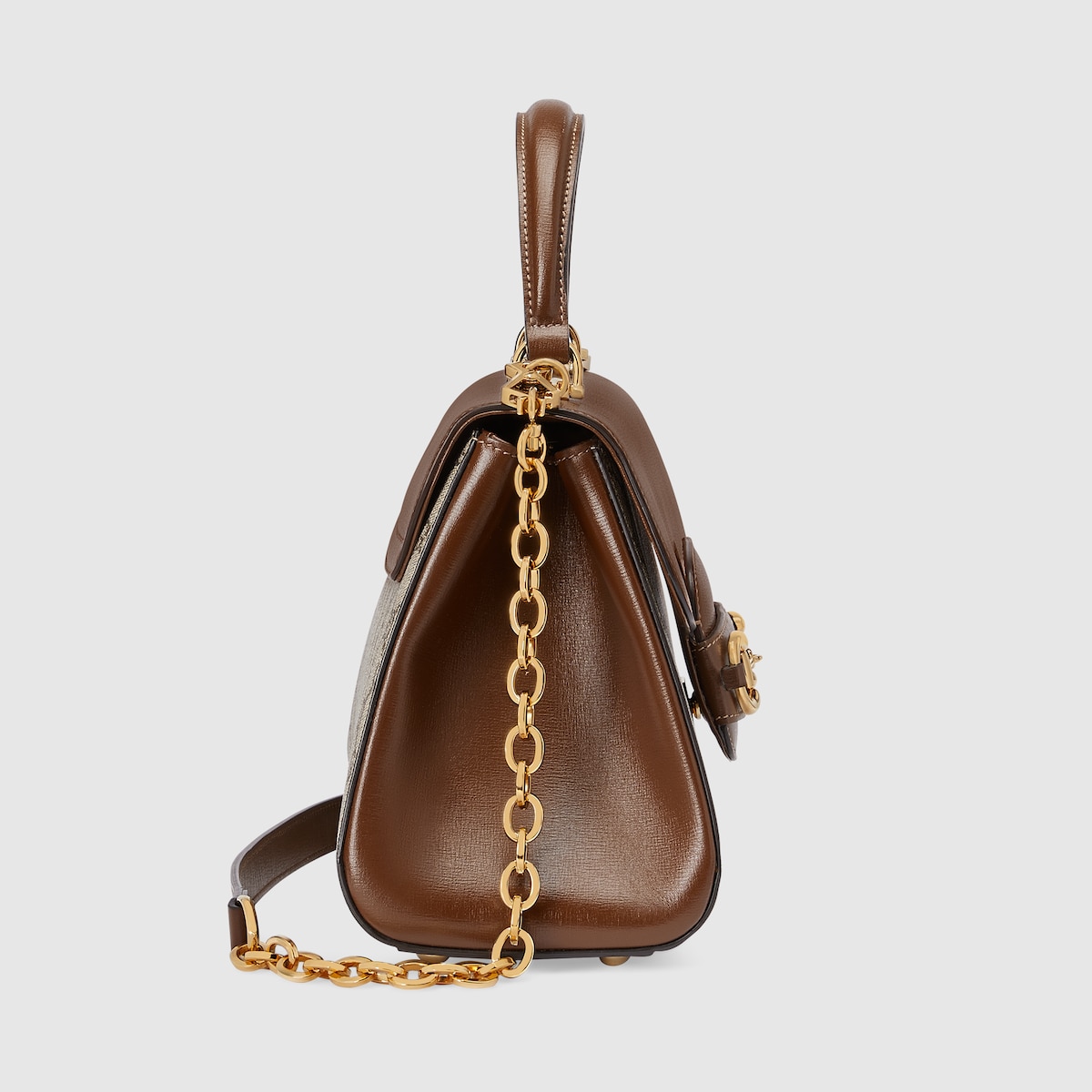 Gucci Horsebit 1955 medium top handle bag in beige and ebony GG Supreme GUCCI Canada