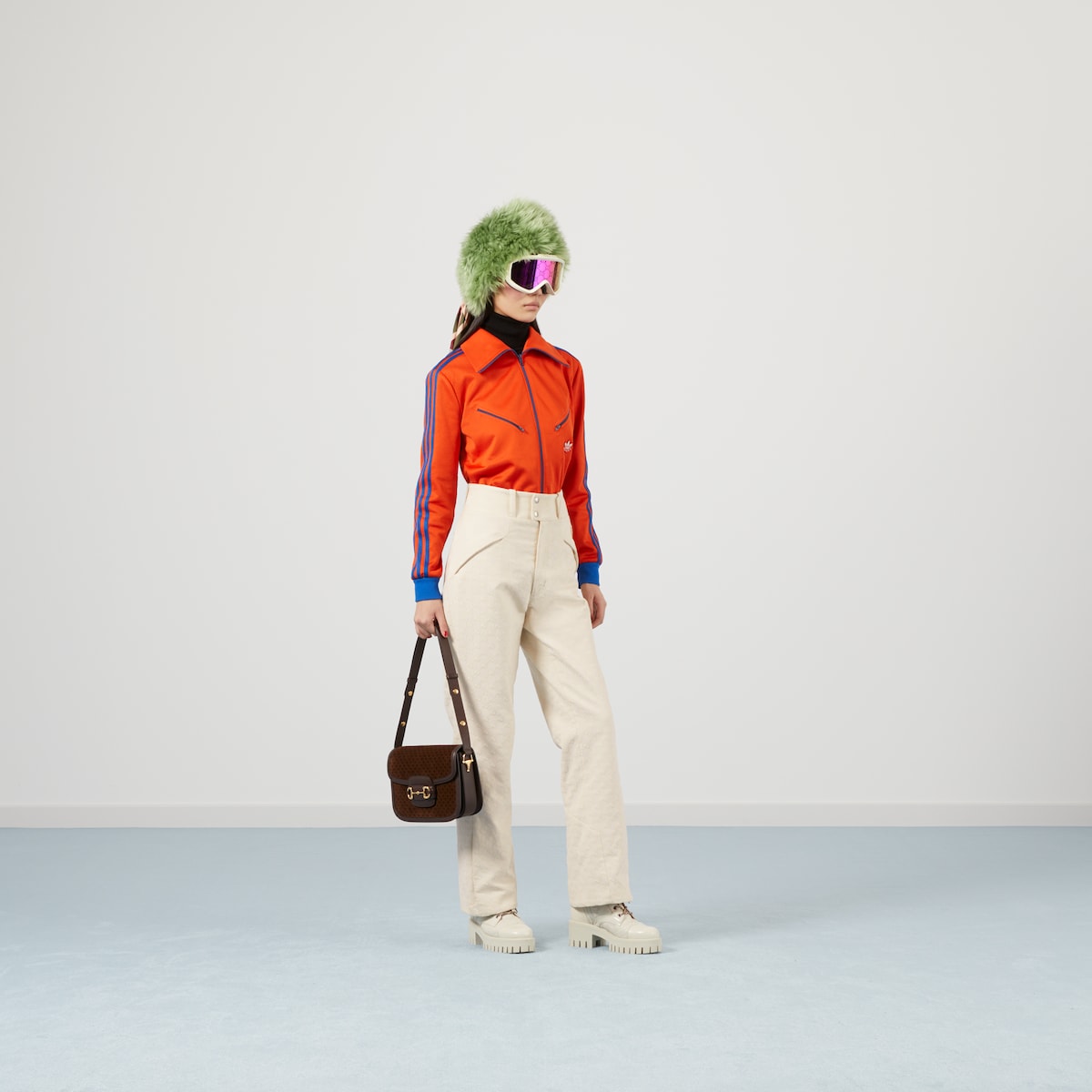 GG cotton canvas trouser in ivory | GUCCI® SG