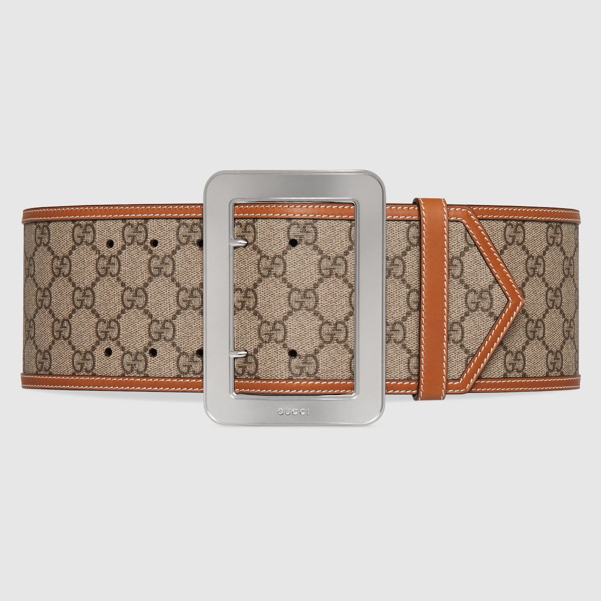 Lunar New Year GG wide belt in beige and ebony GG Supreme | GUCCI® NZ