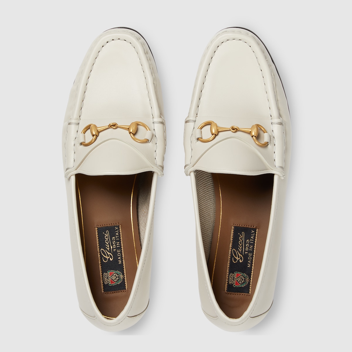 Womens white cheap gucci loafers