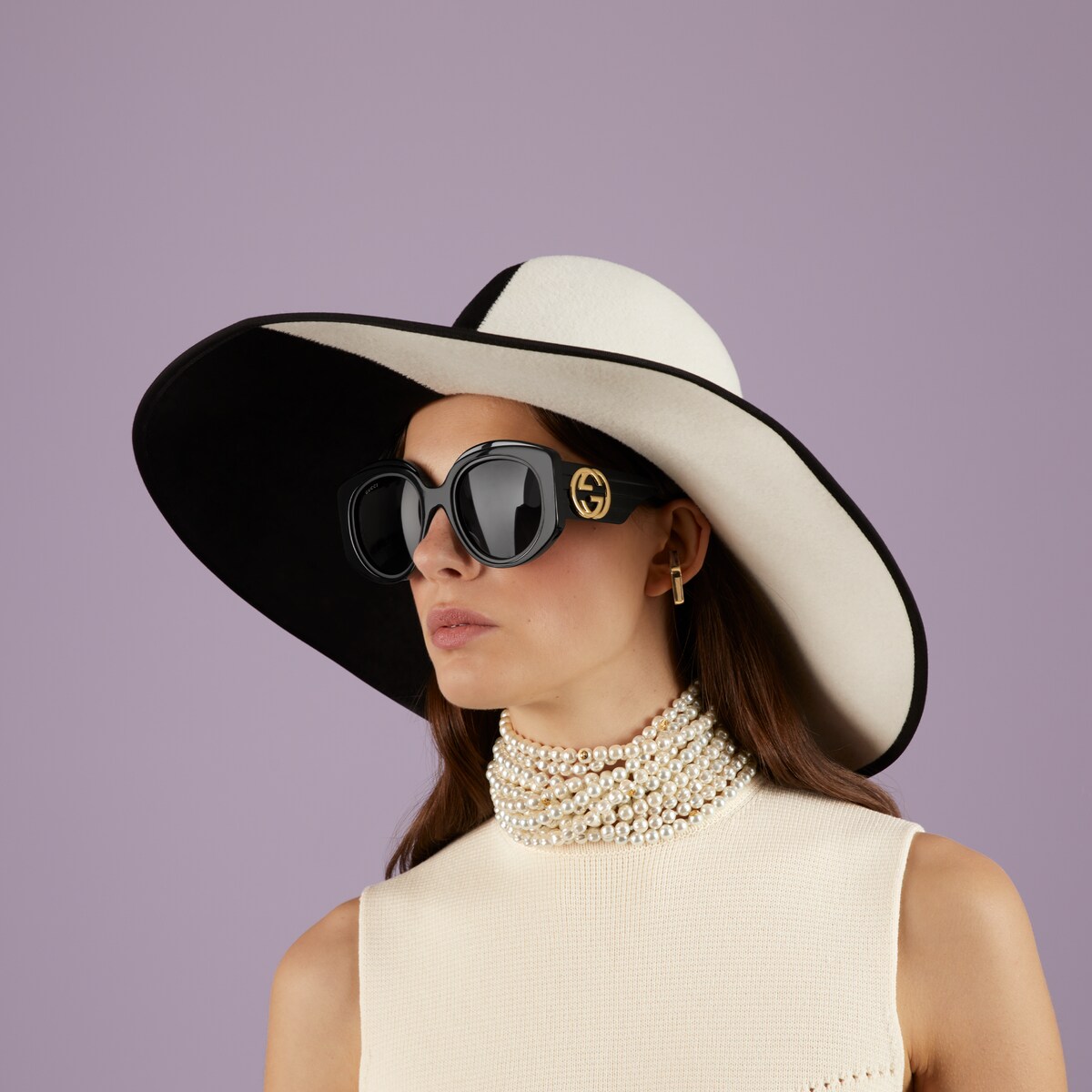 Gucci oversized round sunglasses hotsell